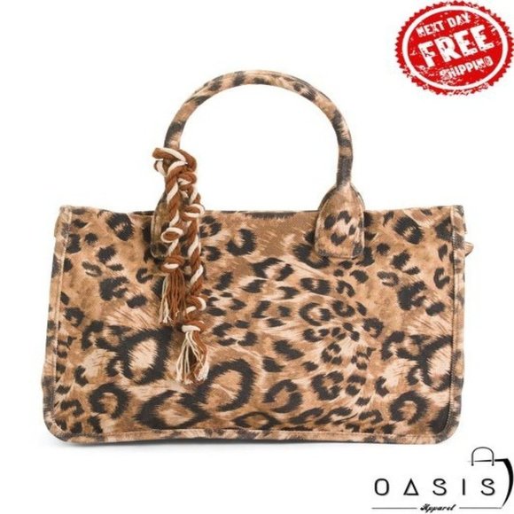 VINCE CAMUTO Cotton Canvas Orla Printed Tote/ Women's Bag - Picture 1 of 4